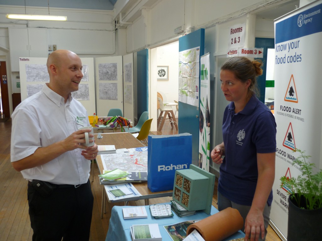 Jonathan Moxon (Environment Agency) with Rebecca Slack (water@leeds)