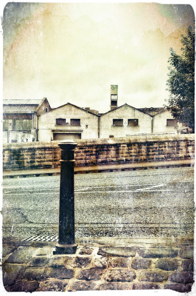 Shipley town clock viewed from Victoria Mills